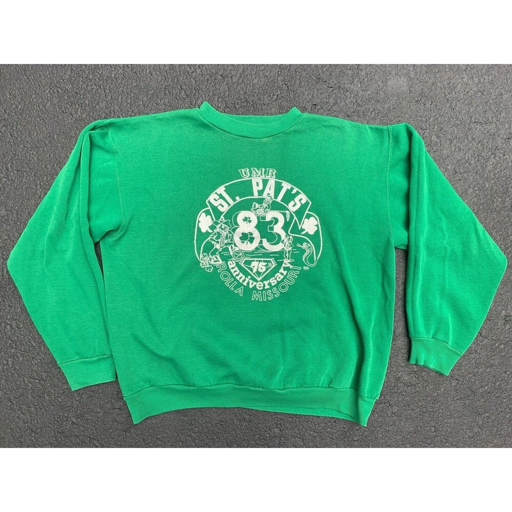 Vintage 1983 Missouri Rolla UMR S&T St. Pats Crew Neck Sweatshirt 22x22 Small/M